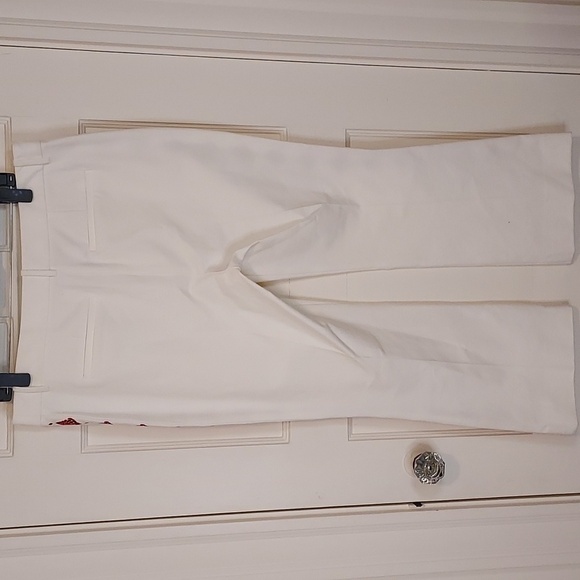 Derek Lam 10 CrosbyCrosby Cropped Flare Pants w/ Embroidery - Picture 12 of 15